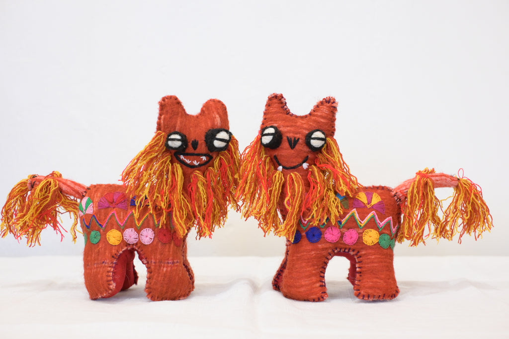 アニマリート シーサー / レッド　(San Juan Chamula , Mexico)