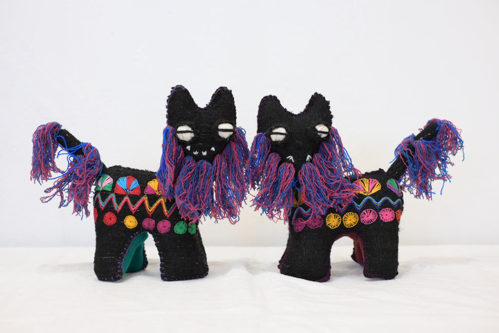 アニマリート シーサー / ブラック　(San Juan Chamula , Mexico)