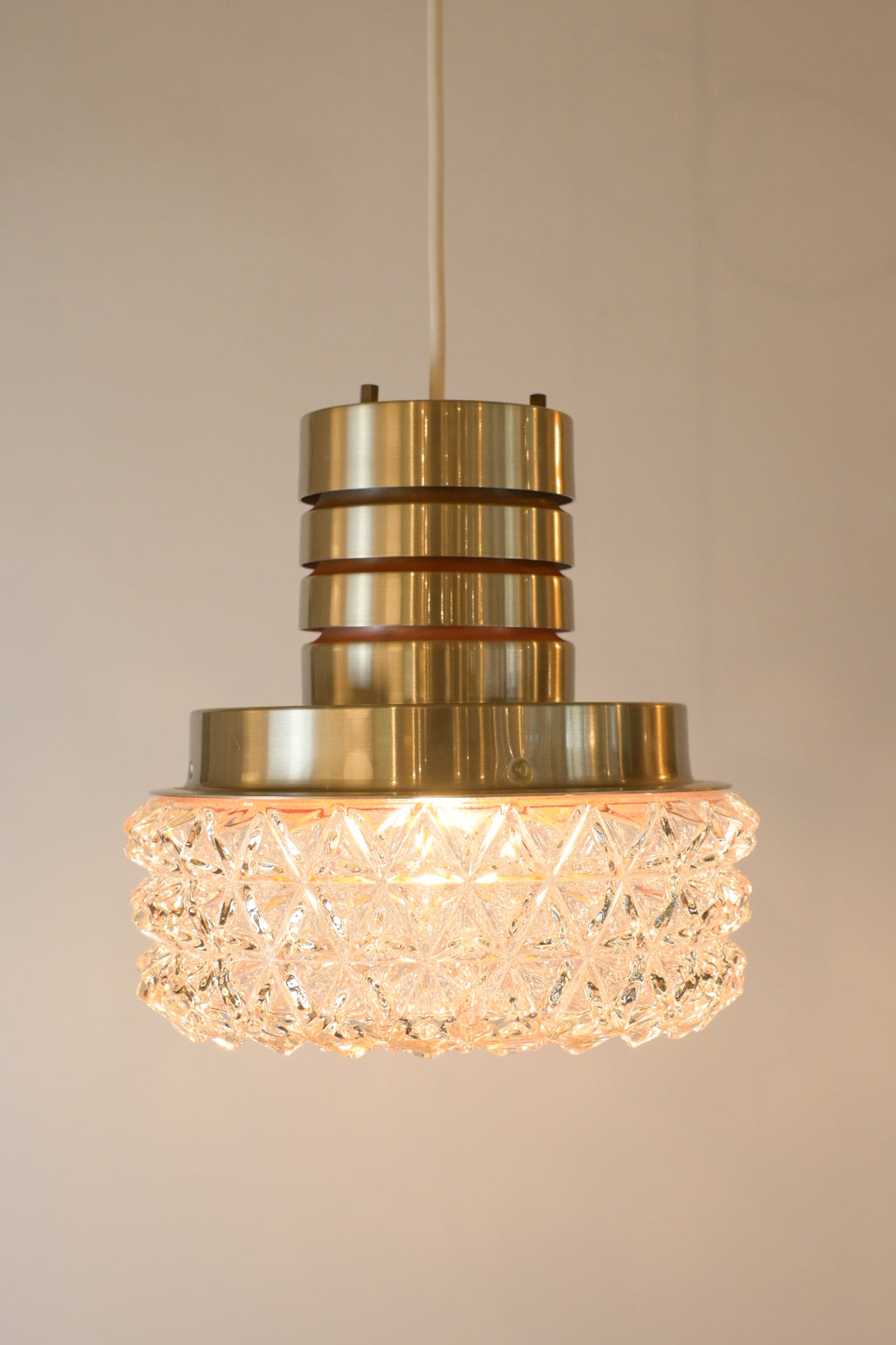 Glass Pendant Lamp "Granhaga Metallindustri"