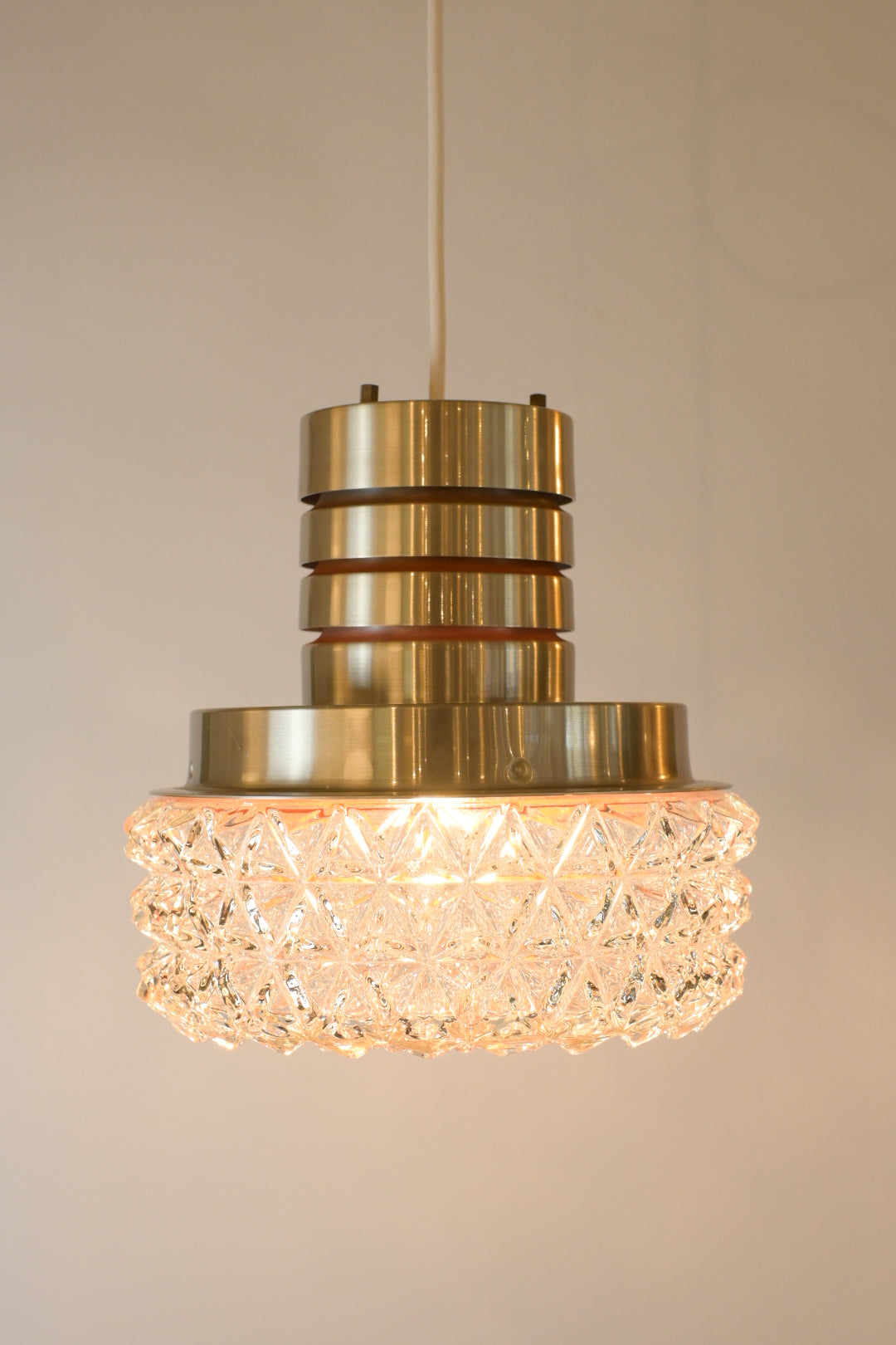 Glass Pendant Lamp "Granhaga Metallindustri"