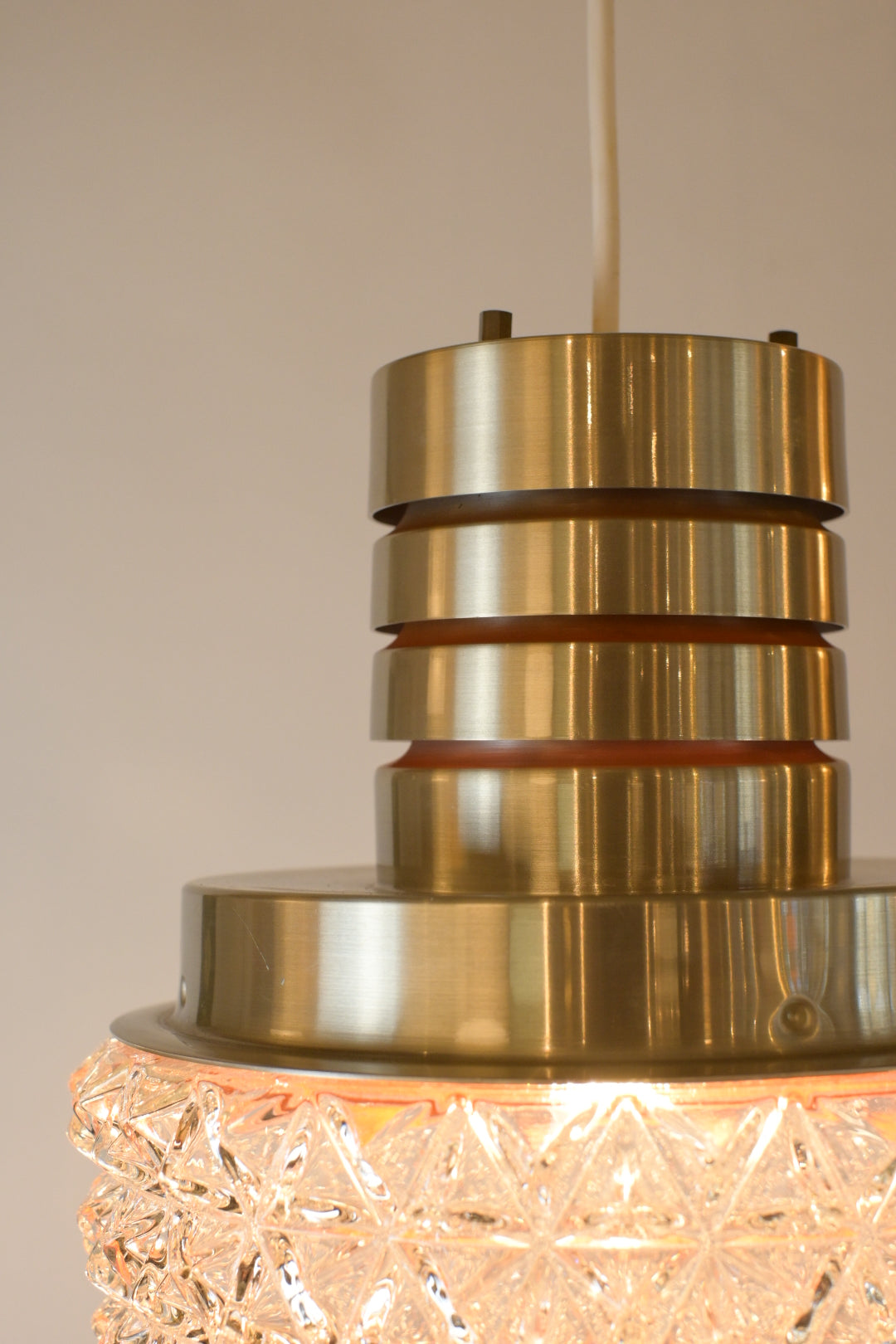 Glass Pendant Lamp "Granhaga Metallindustri"