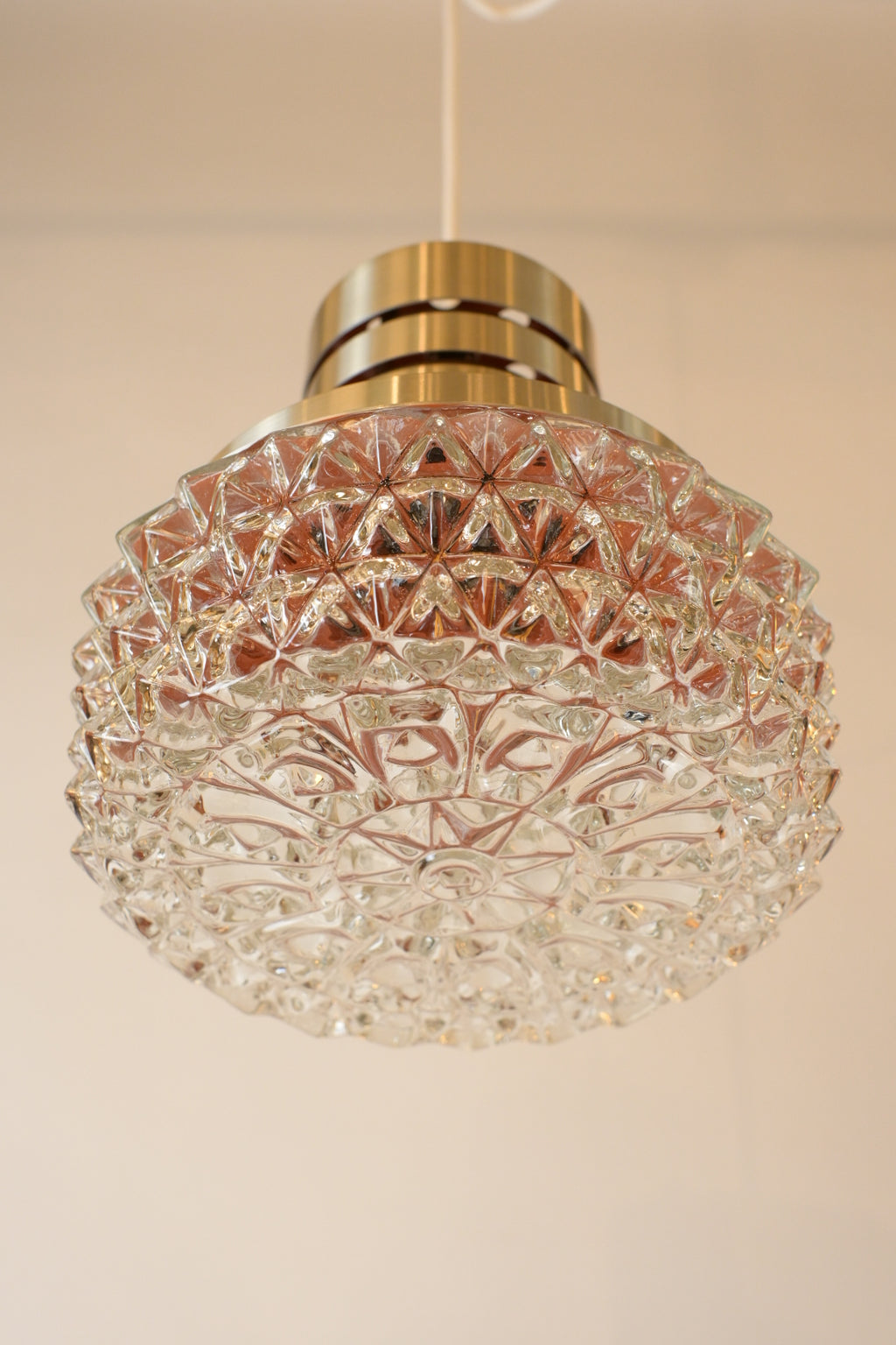 Glass Pendant Lamp "Granhaga Metallindustri"
