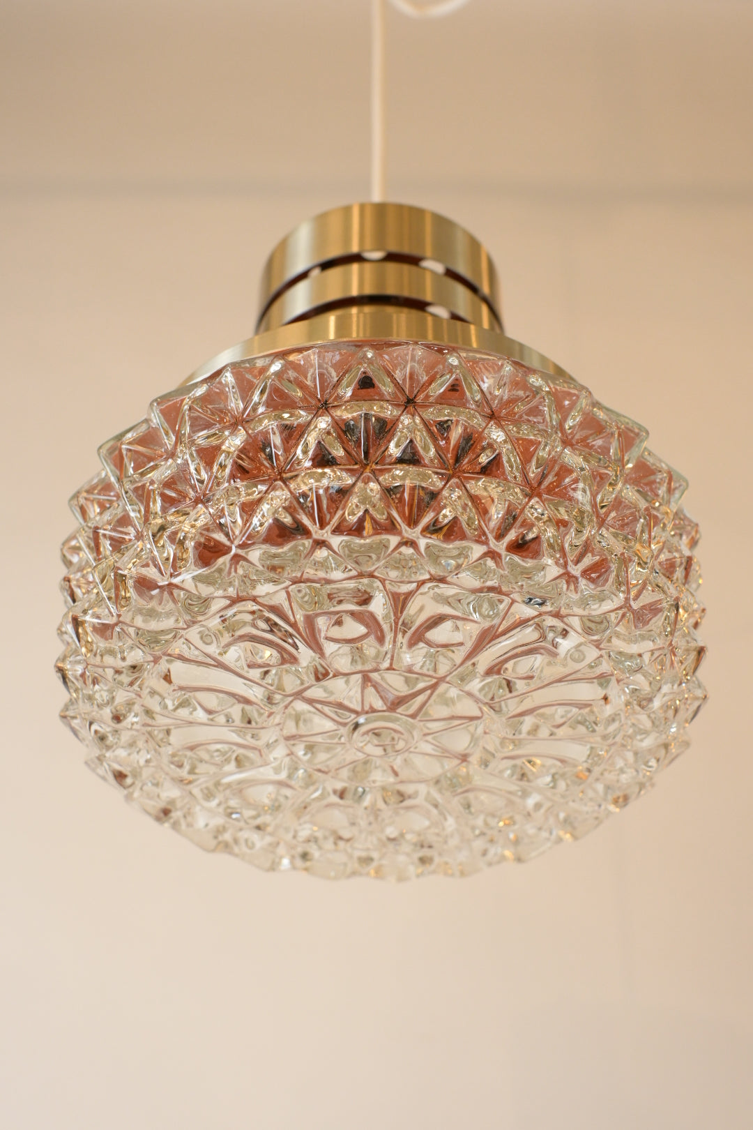 Glass Pendant Lamp "Granhaga Metallindustri"