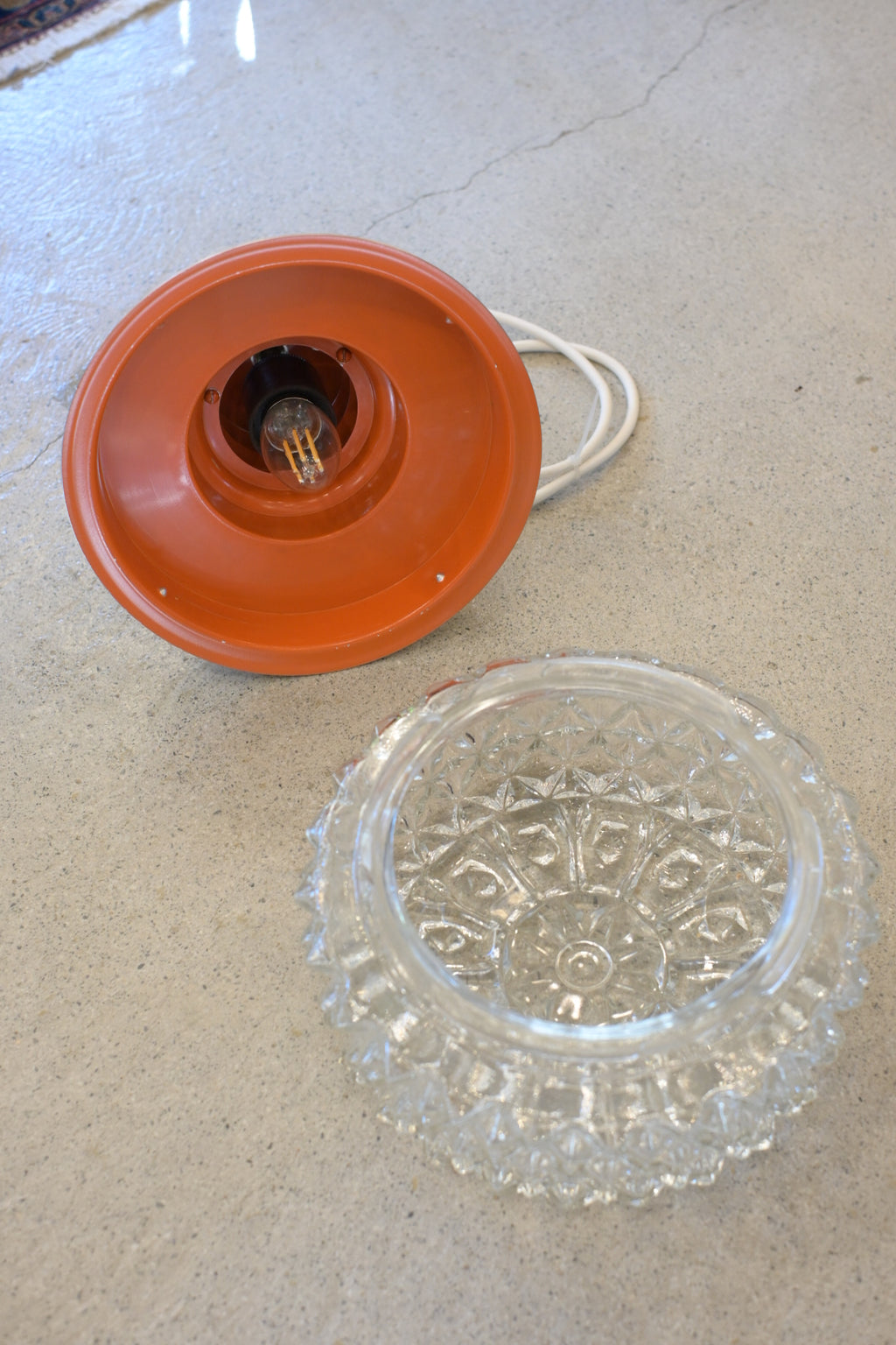 Glass Pendant Lamp "Granhaga Metallindustri"