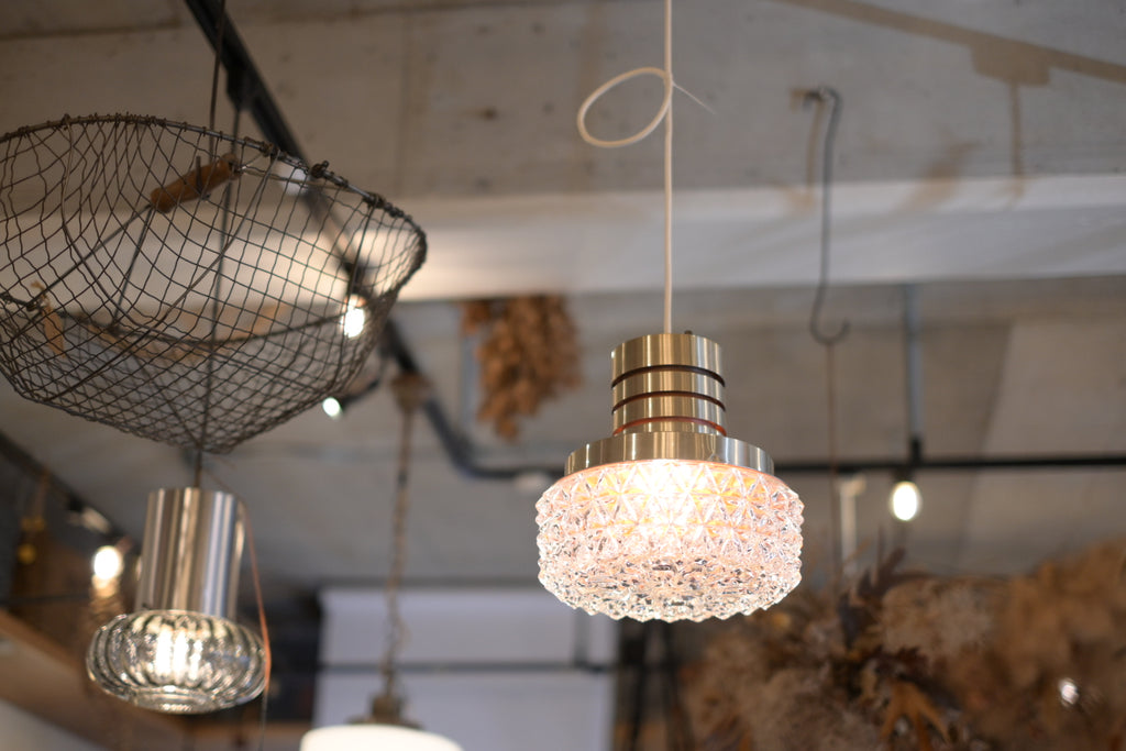 Glass Pendant Lamp "Granhaga Metallindustri"