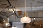 Glass Pendant Lamp "Granhaga Metallindustri"