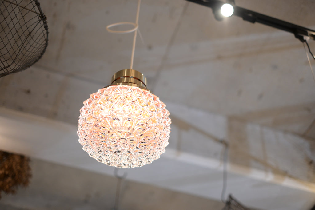 Glass Pendant Lamp "Granhaga Metallindustri"