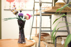 Glass Flower Vase  "INGRID GLASHÜTTE"  by Kurt Wokan
