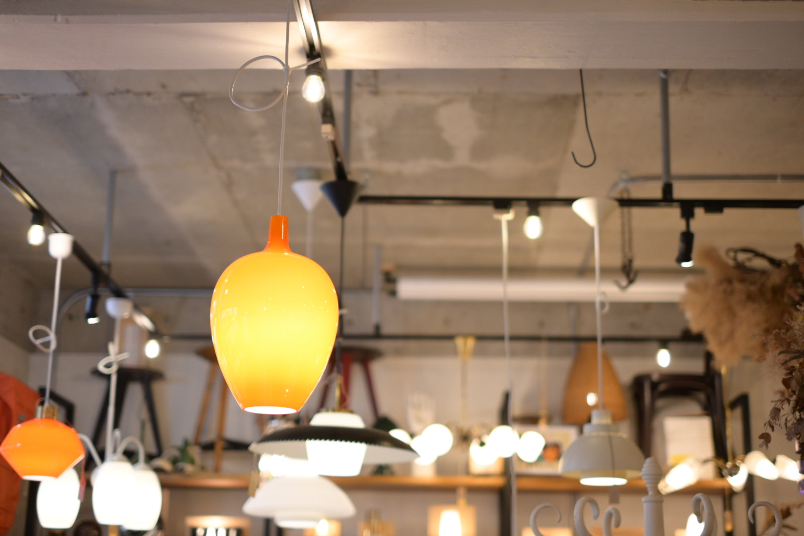 Opaline Glass Pendant Lamp "Fog & Mørup- Pompei" Jo Hammerborg